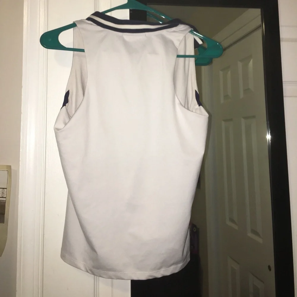 White Ralph Lauren tennis workout shirt w/ bra - Picture 3 of 4